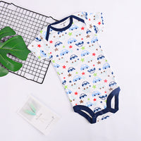 next-dream European and American baby jumpsuit Zhongshan children's clothing pure cotton short-sleeved climbing suit 5-piece bag triangular hat