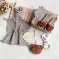 Coffret Cadeau Naissance Bébé – Doudou Lapin & Chaussons Douceur