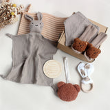 Coffret Cadeau Naissance Bébé – Doudou Lapin & Chaussons Douceur