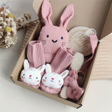 Coffret Cadeau Naissance Bébé – Doudou Lapin & Chaussons Douceur