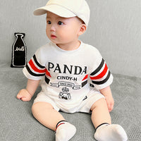 Combinaison bébé été en coton – Jumpsuit panda 0–2 ans