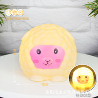 LED Night Light Cute Glow Toy Little Rabbit Light Room Bedside Light Ornament Glued New Creative Gift