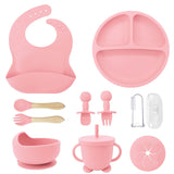 Ensemble Repas Bébé en Silicone – Assiette Ventouse & Accessoires