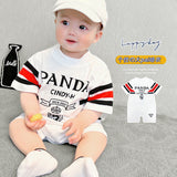 Combinaison bébé été en coton – Jumpsuit panda 0–2 ans
