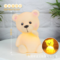 LED Night Light Cute Glow Toy Little Rabbit Light Room Bedside Light Ornament Glued New Creative Gift