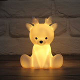 LED Night Light Cute Glow Toy Little Rabbit Light Room Bedside Light Ornament Glued New Creative Gift
