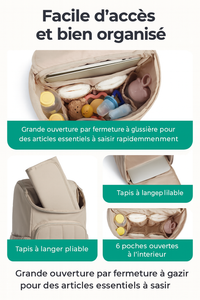 Sac à langer multifonction pour parents modernes
Pensé pour simplifier la vie quotidienne, ce sac à langer allie praticité et élégance