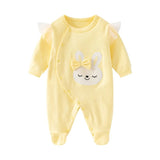 Combinaison vêtements de nuit pour bébés Onesie bébé barboteuse imprimer mignon dessin animé lapin brodé à manches longues coton nouveau - né bébé fille vêtements - Kid Baby shop