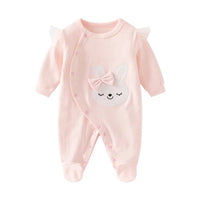 Combinaison vêtements de nuit pour bébés Onesie bébé barboteuse imprimer mignon dessin animé lapin brodé à manches longues coton nouveau - né bébé fille vêtements - Kid Baby shop