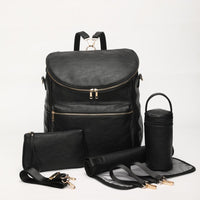 Factory spot direct supply PU mommy bag multi - functional hot sale mother and baby bag waiting bag thermal insulation mommy bag - Kid Baby shop