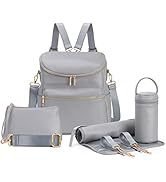 Factory spot direct supply PU mommy bag multi - functional hot sale mother and baby bag waiting bag thermal insulation mommy bag - Kid Baby shop