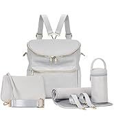 Factory spot direct supply PU mommy bag multi - functional hot sale mother and baby bag waiting bag thermal insulation mommy bag - Kid Baby shop