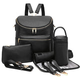 Factory spot direct supply PU mommy bag multi - functional hot sale mother and baby bag waiting bag thermal insulation mommy bag - Kid Baby shop