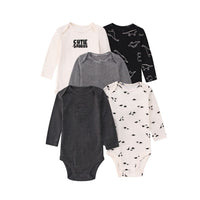 Foreign trade children's clothing spring and autumn new infant long - sleeved triangle clothes crawling clothes, five baby onesies, cross - border delivery - Kid Baby shop