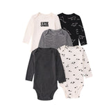 Foreign trade children's clothing spring and autumn new infant long - sleeved triangle clothes crawling clothes, five baby onesies, cross - border delivery - Kid Baby shop