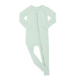 Foreign trade, Europe and the United States, cross - border bamboo fiber solid color zipper crawler, children's clothing, baby foldable foot cover, long sleeve jumpsuit - Kid Baby shop