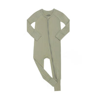 Foreign trade, Europe and the United States, cross - border bamboo fiber solid color zipper crawler, children's clothing, baby foldable foot cover, long sleeve jumpsuit - Kid Baby shop