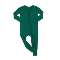 Foreign trade, Europe and the United States, cross - border bamboo fiber solid color zipper crawler, children's clothing, baby foldable foot cover, long sleeve jumpsuit - Kid Baby shop