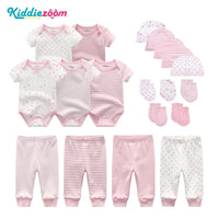 Kiddiezoom Cotton Star 19 - Piece Set Baby Wrap Pants Hat Glove Combo Set Breathable - Kid Baby shop