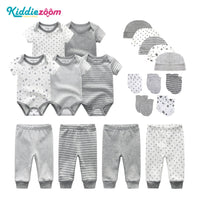 Kiddiezoom Cotton Star 19 - Piece Set Baby Wrap Pants Hat Glove Combo Set Breathable - Kid Baby shop