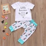 Newborn Baby Clothes Set T-shirt Tops Pants Little Boys and Girls Outfits - Kid Baby shop