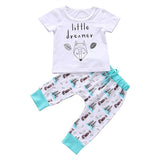 Newborn Baby Clothes Set T-shirt Tops Pants Little Boys and Girls Outfits - Kid Baby shop